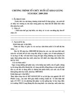 cac bài phát biểu trong lễ khai giang(HT, HP, GV, HS, Tổ chức)