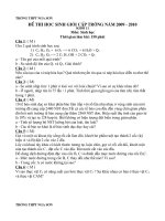 Đề và đáp án thi HSG K11 - 2009-2010