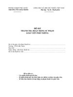 HO SO THANH TRA HOAT DONG SU PHAM