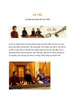 CA TRÙ (DI SẢN VĂN HÓA PHI VẬT THỂ) docx