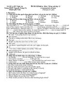 Đề thi kiểm tra môn tiếng anh lớp 12