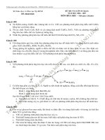 Đề thi Tuyển sinh lớp 10 chuyên Hóa SGDĐT TP.HCM 2006-2007