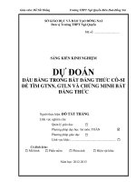 SÁNG KIẾN KINH NGHIỆM GIÁI TRỊ LỚN NHẤT NHỎ NHẤT