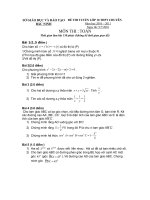 Đề thi vào lớp 10 chuyên Bắc Ninh