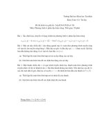 Đề kiểm tra môn: phương trình vi phân đạo hàm riêng, đề số 10 pptx