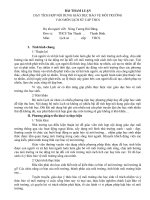 Báo cáo tham luận dạy học tích hợp môi trường