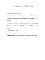 PHONG CÁCH NGÔN NGỮ HÀNH CHÍNH pptx