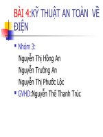 Báo cáo thuyết trình Kỹ thuật an toàn về điện