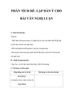 PHÂN TÍCH ĐỀ- LẬP DÀN Ý CHO BÀI VĂN NGHỊ LUẬN potx