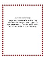 SKKN biện pháp tổ chức kiểm tra đánh giá kết quả học tập của học sinh theo chuẩn kiến thức, kỹ năng môn toán tiểu học