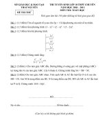 Đề thi thử vào 10 THPT chuyên năm học 2010 - 2011