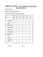 SẢN PHỤ KHOA - CHĂM SÓC BÀ MẸ VÀ TRẺ SƠ SINH NGÀY ĐẦU SAU ĐẺ ppt