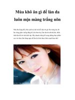 Mùa khô ăn gì để làn da luôn mịn màng trắng nõn pps