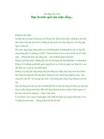 Bạn là món quà của cuộc sống