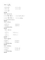 Ôn tập môn Toán : Tự luận và Trắc nghiệm part 7 pps