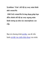 Symbian: ''''Gán'''' chế độ tự xoay màn hình nhờ rotateMe pps