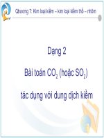 Bài toán CO2 (hoặc SO2) tác dụng với dung dịch kiềm pptx