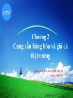Chương 2: Cung cầu hàng hóa và giá cả thị trường ppsx