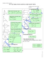CÔNG THỨC -BT VỀ KHỐI ĐA DIỆN