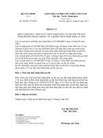 THÔNG TƯ ĐIỀU CHỈNH MỨC THUẾ SUẤT THUẾ NHẬP KHẨU ƯU ĐÃI ĐỐI VỚI MẶT HÀNG ĐƯỜNG potx