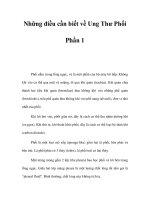 Những điều cần biết về Ung Thư Phổi - Phần 1 pdf