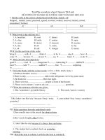 Đề cương và đáp án môn AV 7. hk2