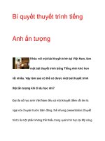 Bí quyết thuyết trình tiếng Anh ấn tượng pot