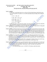 ĐỀ HOÁ CHUYÊN VÀO LỚP 10 THPT(2008) QB