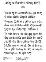 Những vấn đề cơ bản về Hội Nông dân Việt Nam pptx