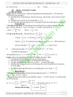 Bài tập cho HS luyện tập: Dao động cơ