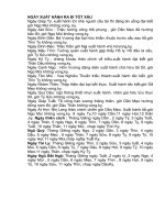 NGÀY XUẤT HÀNH RA ĐI TỐT XẤU