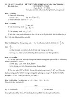 De thi dap an mon toan vao 10 HOA BINH