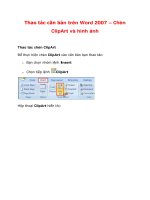 Thao tác căn bản trên Word 2007 – Chèn ClipArt và hình ảnh ppt