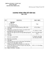 chương trình tổng kết năm học