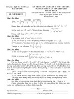 Đề và đáp án vào 10 chuyen  Nguyễn Trãi Hải Dương(2010-2011)