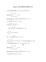 Bài tập bất phương trình vô tỉ