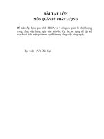 Bài tập môn quản lý chất lượng pps