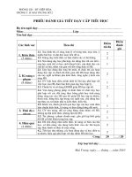 phieu danh gia tiet day