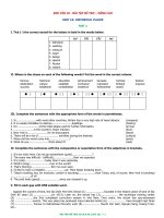 Bài Tập Bổ Trợ - 10 CB & NC (Unit 16)