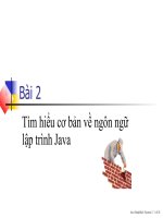 Bài 2 Tìm hiểu cơ bản về ngôn ngữ lập trình Java pdf