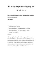 Làm dây buộc tóc bằng dây nơ và vải tuyn potx