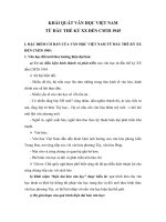 KHÁI QUÁT VĂN HỌC VIỆT NAM TỪ ĐẦU THẾ KỶ XX ĐẾN CMT8 1945