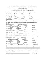 Đề thi tuyển sinh 10 ( 2010-2011) Kiều Tính