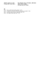 Đề kT,thi HK II môn CN 6