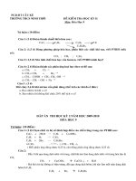 Đề KT, thi HK II môn Hóa 9