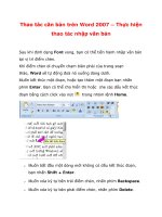 Thao tác căn bản trên Word 2007 – Thực hiện thao tác nhập văn bản doc