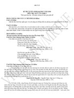 ĐỀ THI VÀ ĐÁP ÁN VĂN 2010