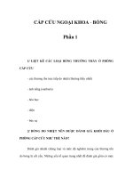 CẤP CỨU NGOẠI KHOA - BỎNG - Phần 1 pps