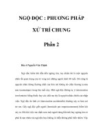 NGỘ ĐỘC : PHUƠNG PHÁP XỬ TRÍ CHUNG - Phần 2 doc