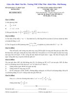 Đề+đáp án thi vào 10 hải dương(đợt 1)